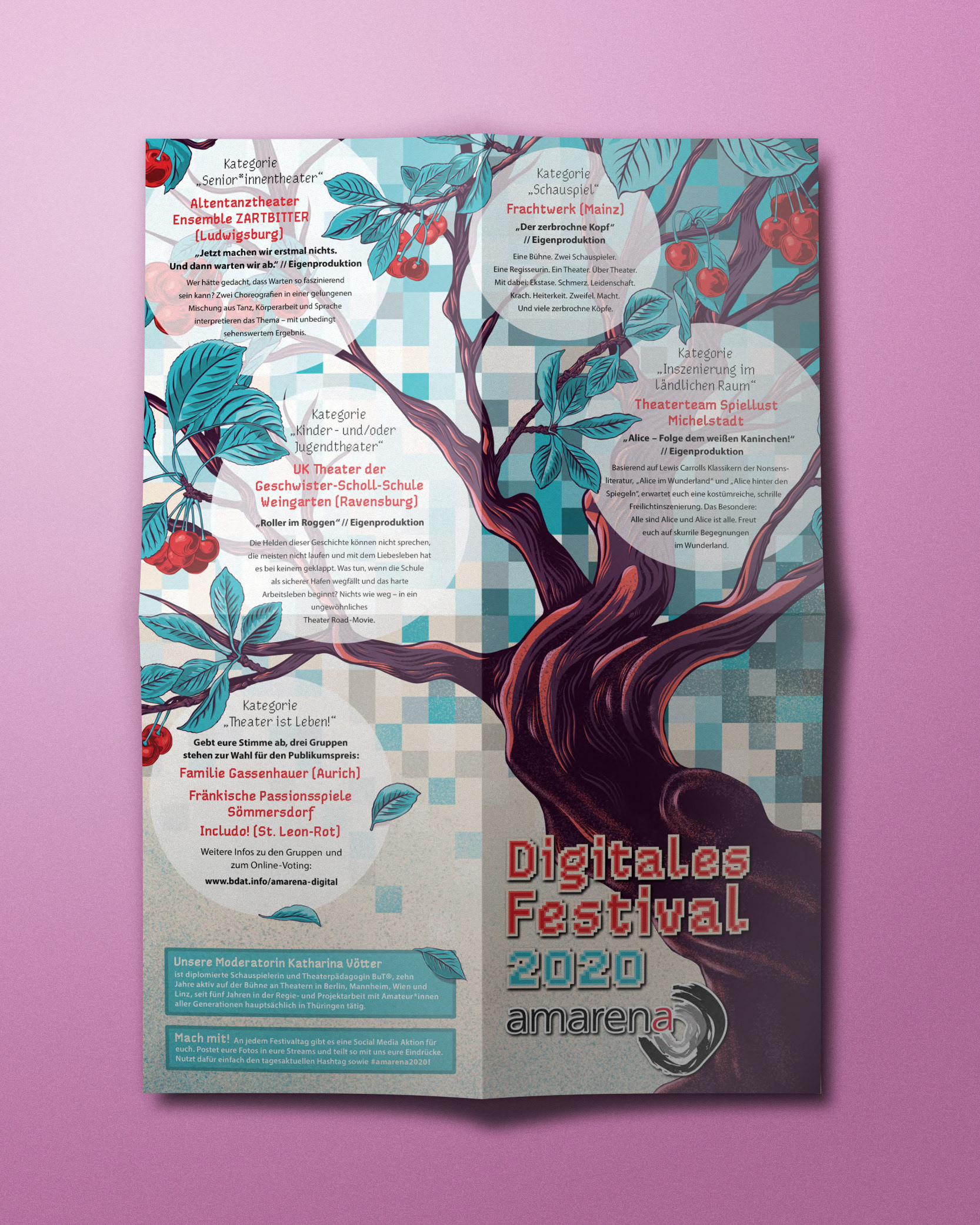 Cross Fold Flyer – unfolded outside