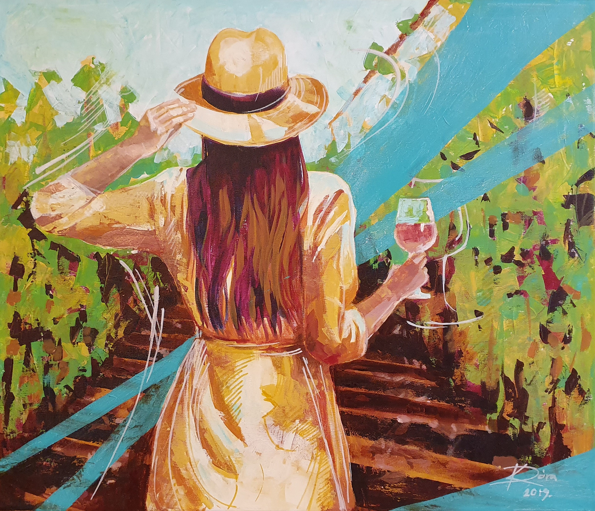 Kalapos - 60x70cm, acrylic, canvas