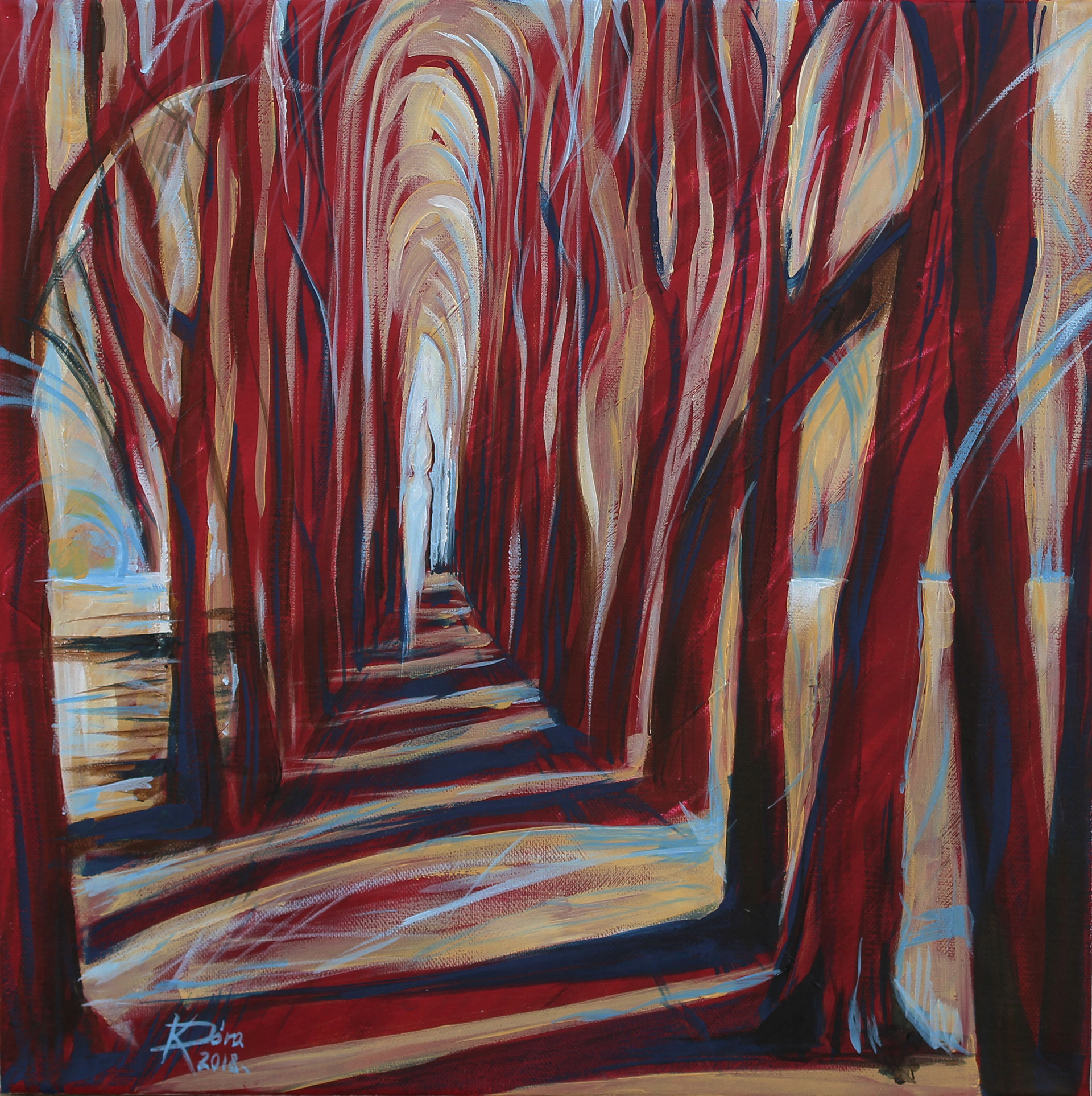 Elmentél / You Left - 40x40 cm, canvas, acrylic