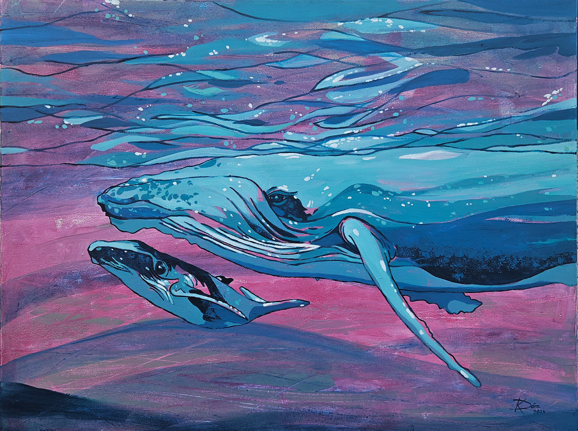 Áramaltok II. - 60x80cm, acrylic, canvas