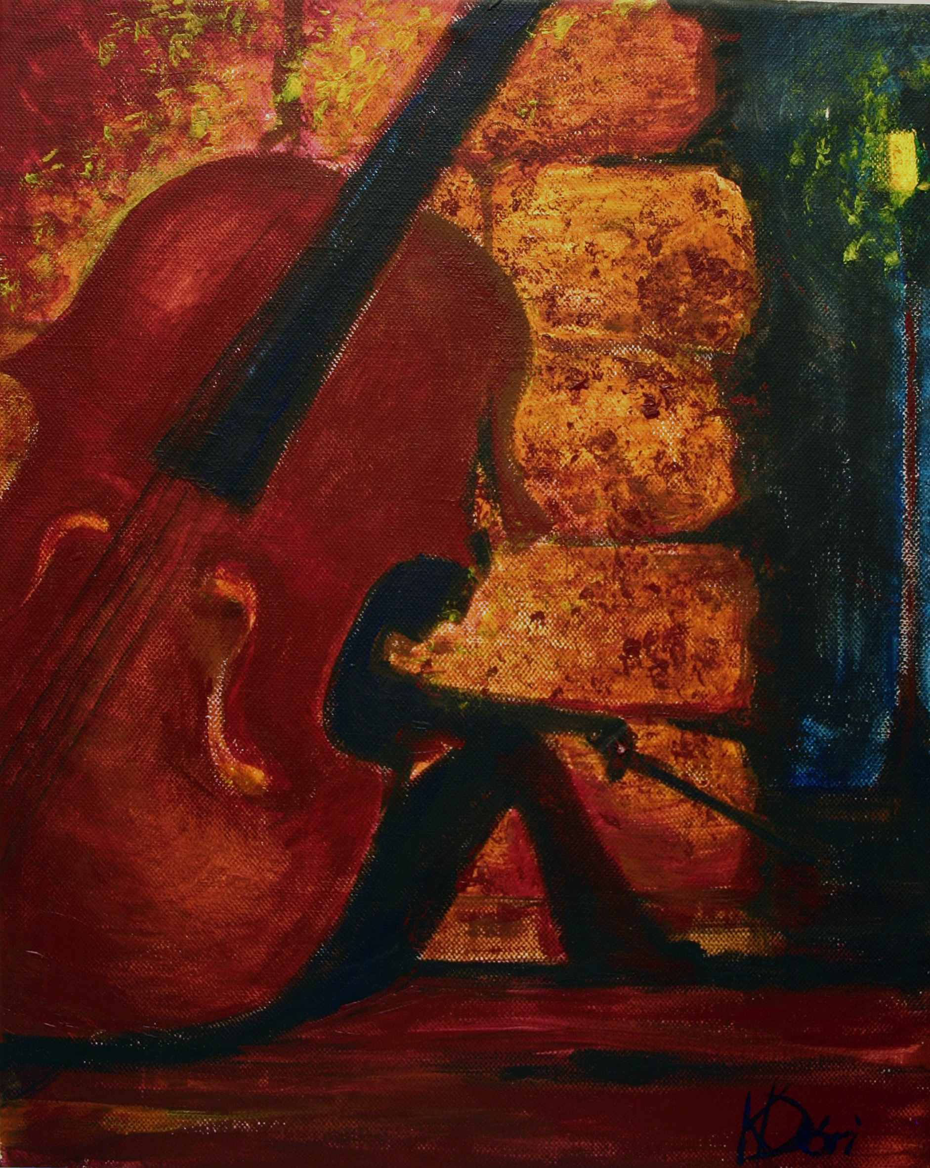 Zene vége  - 40x30 cm, canvas, acrylic