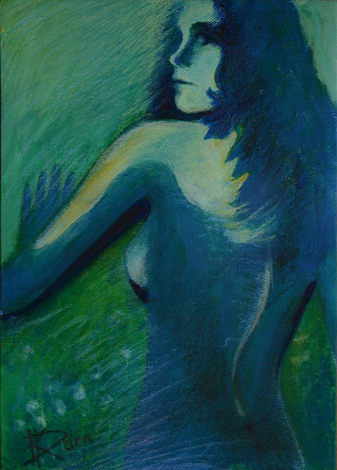 Titkaid / Your Secrets - 29,5x21 cm canvas, acrylic, chalk