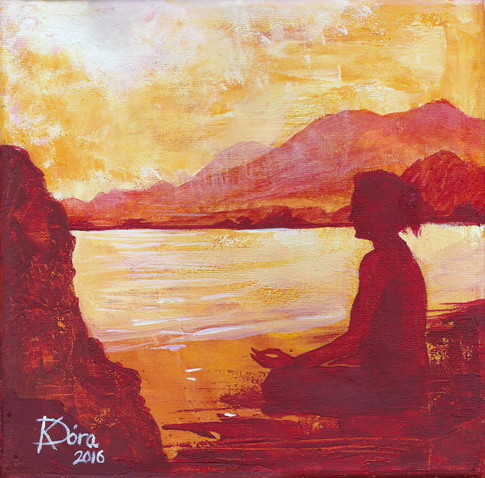 Megérkezés - 24x24 cm, acrylic, canvas