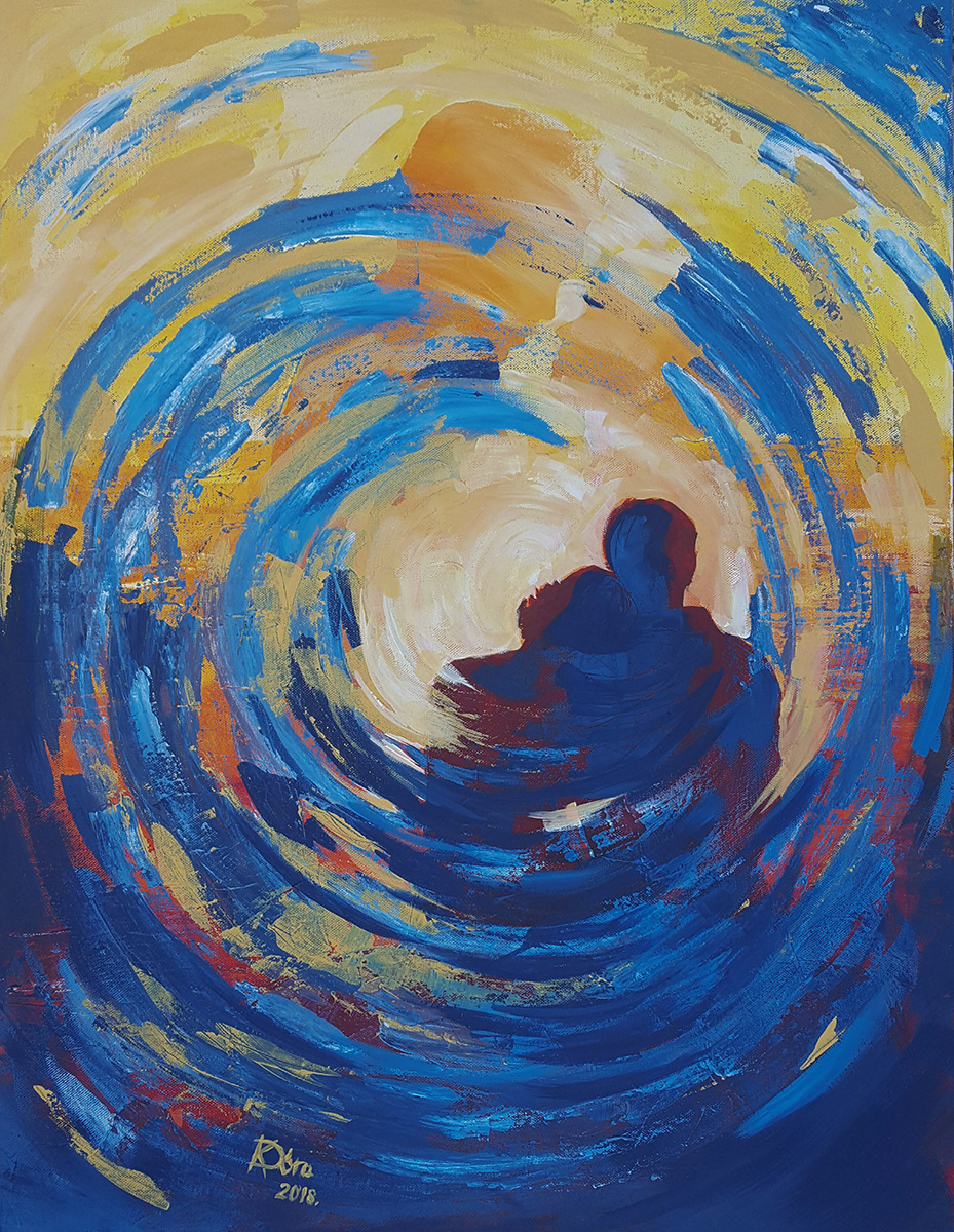 Rezgés / Vibration - 74,5x58 cm, canvas, acrylic