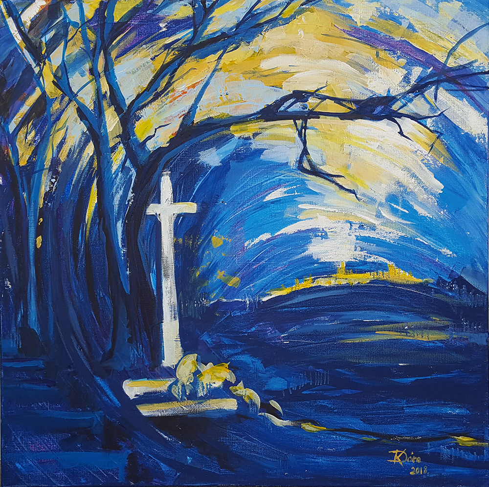 Utolsó fények / Last Lights - 60x60 cm, canvas, acrylic