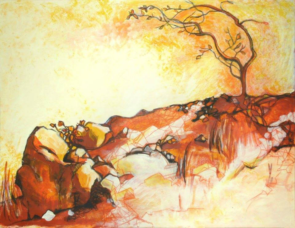 A magány kincsei - 48x63 cm, papper, acrylic and chalk