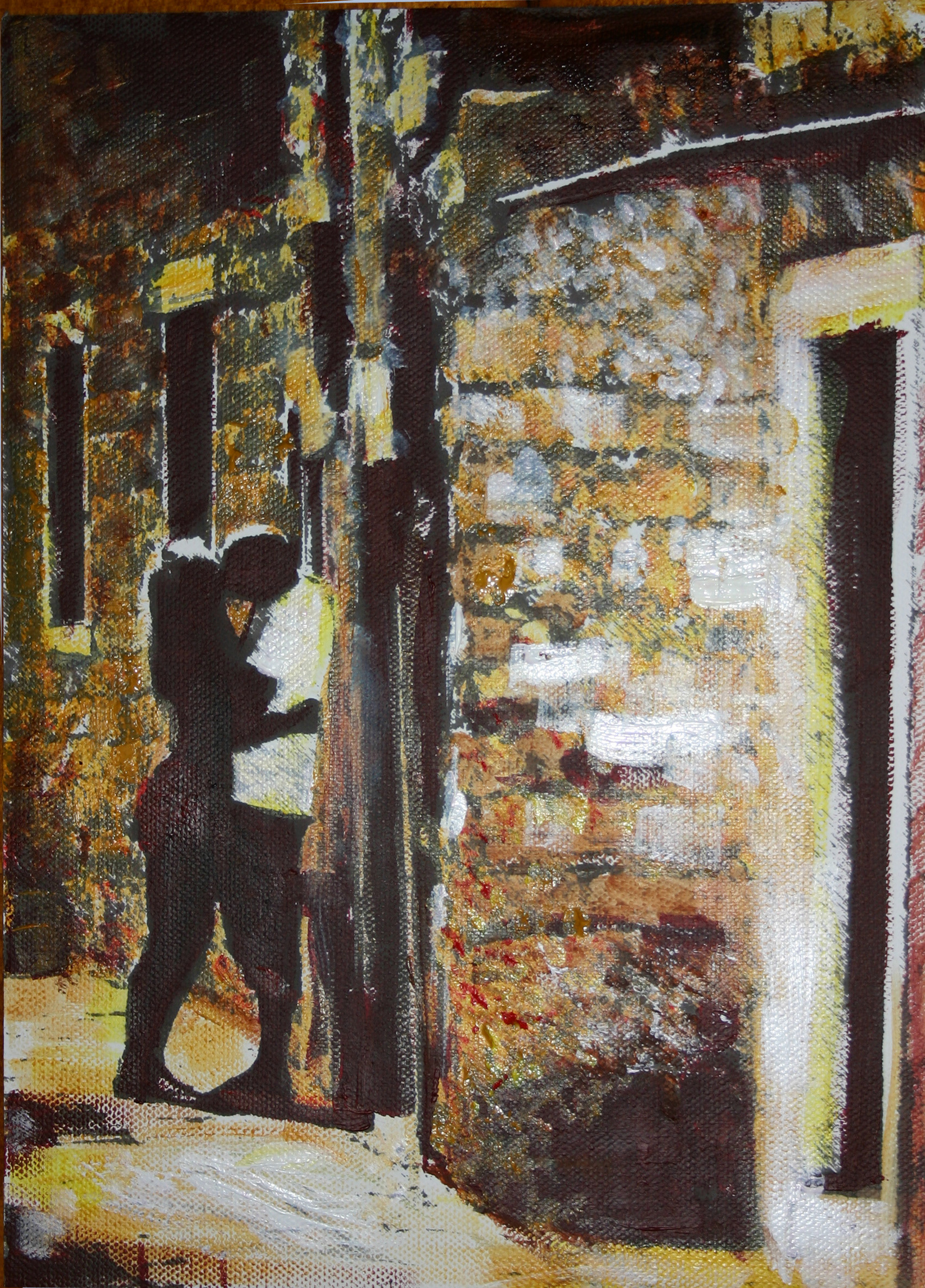 Csók - 29,5x21 cm canvas, acrylic