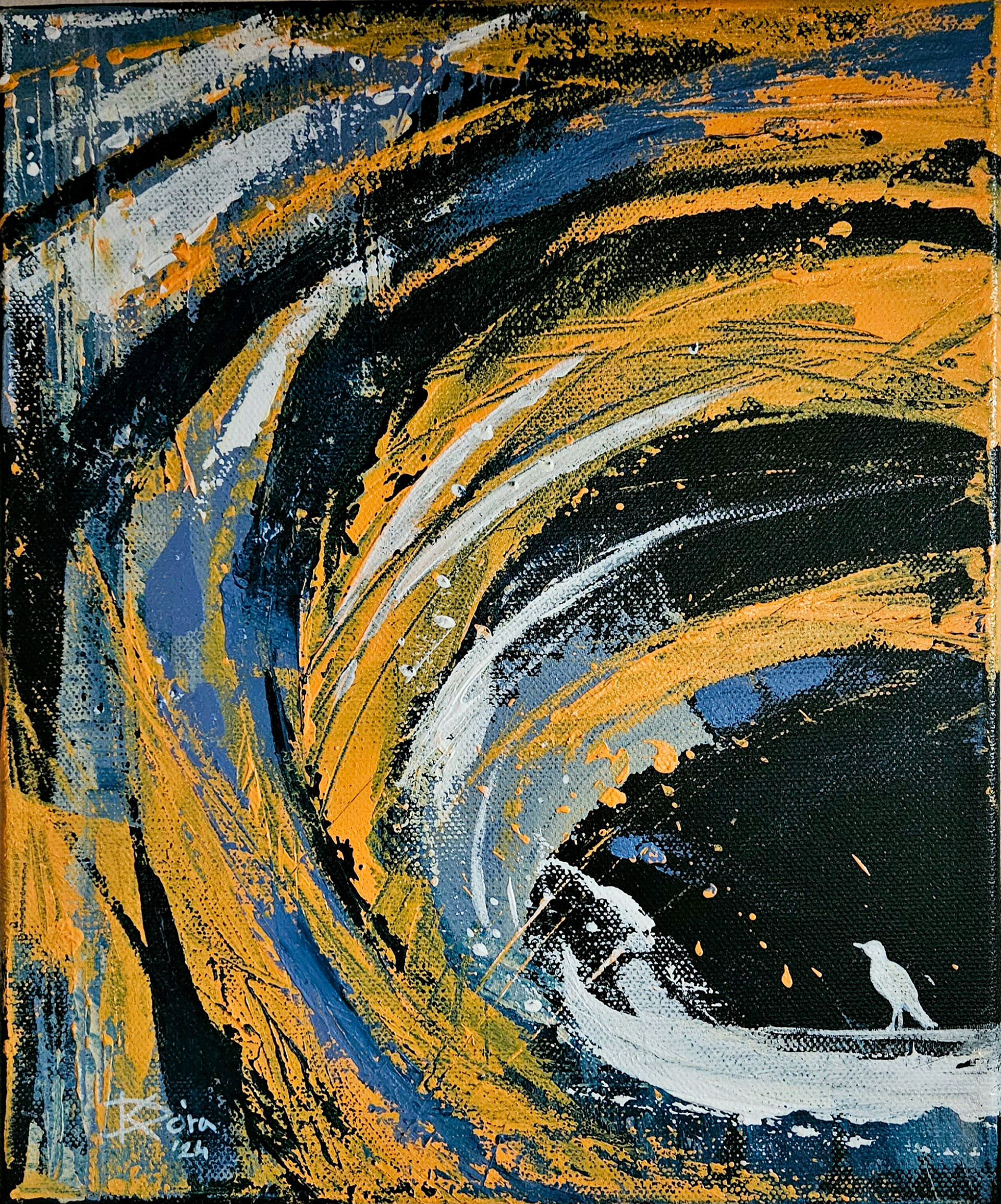 Bátorság - 30x25cm, acrylic, canvas