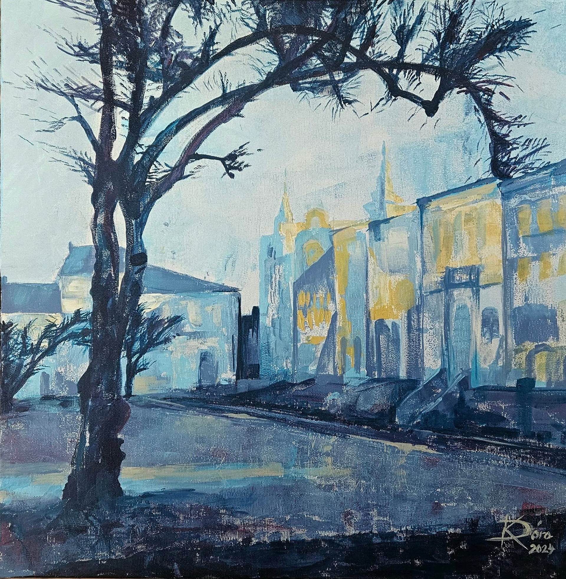 Przemysl - 50x50cm, acrylic, canvas