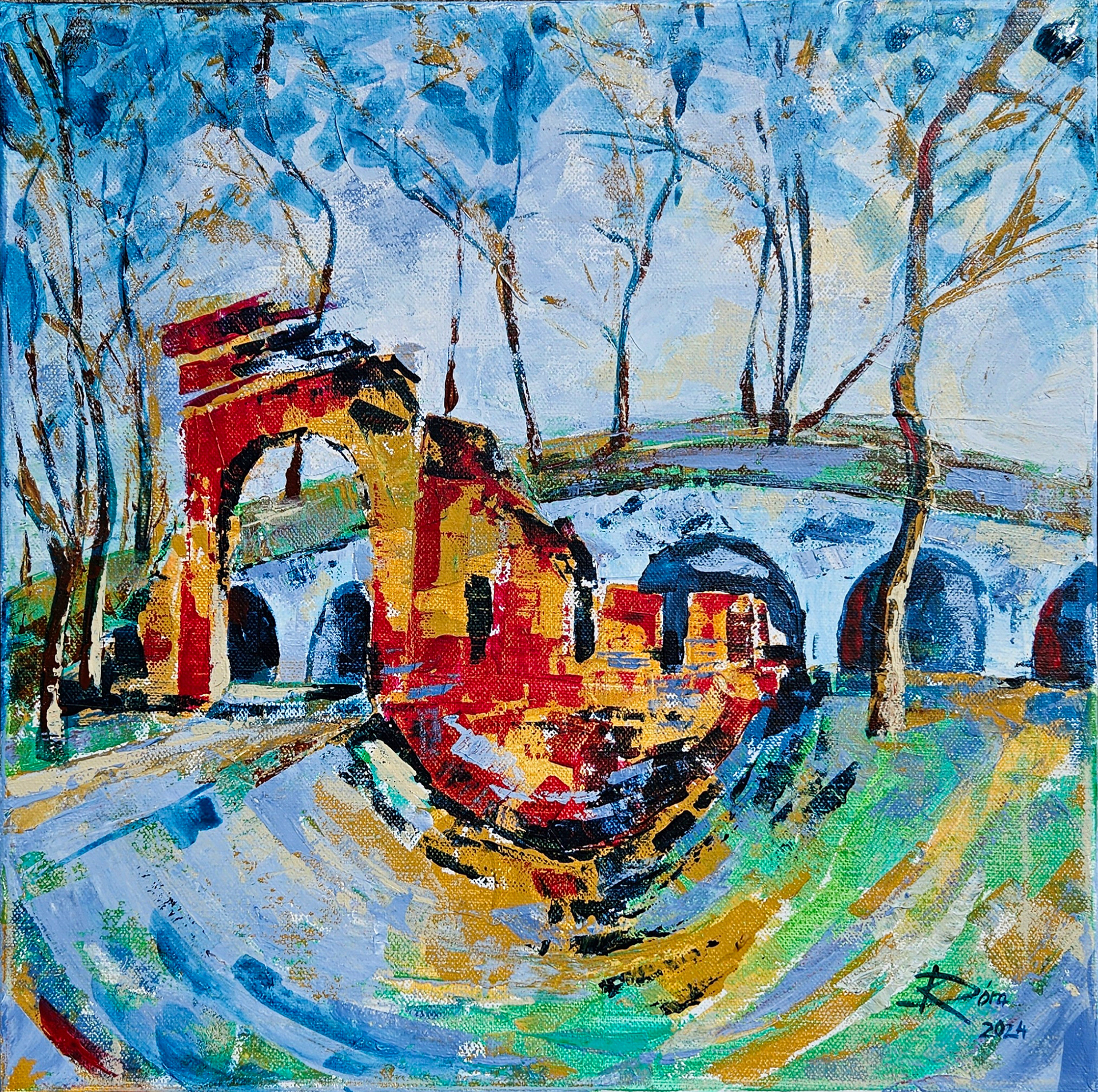 Romok alatt - 40x40cm, acrylic, canvas