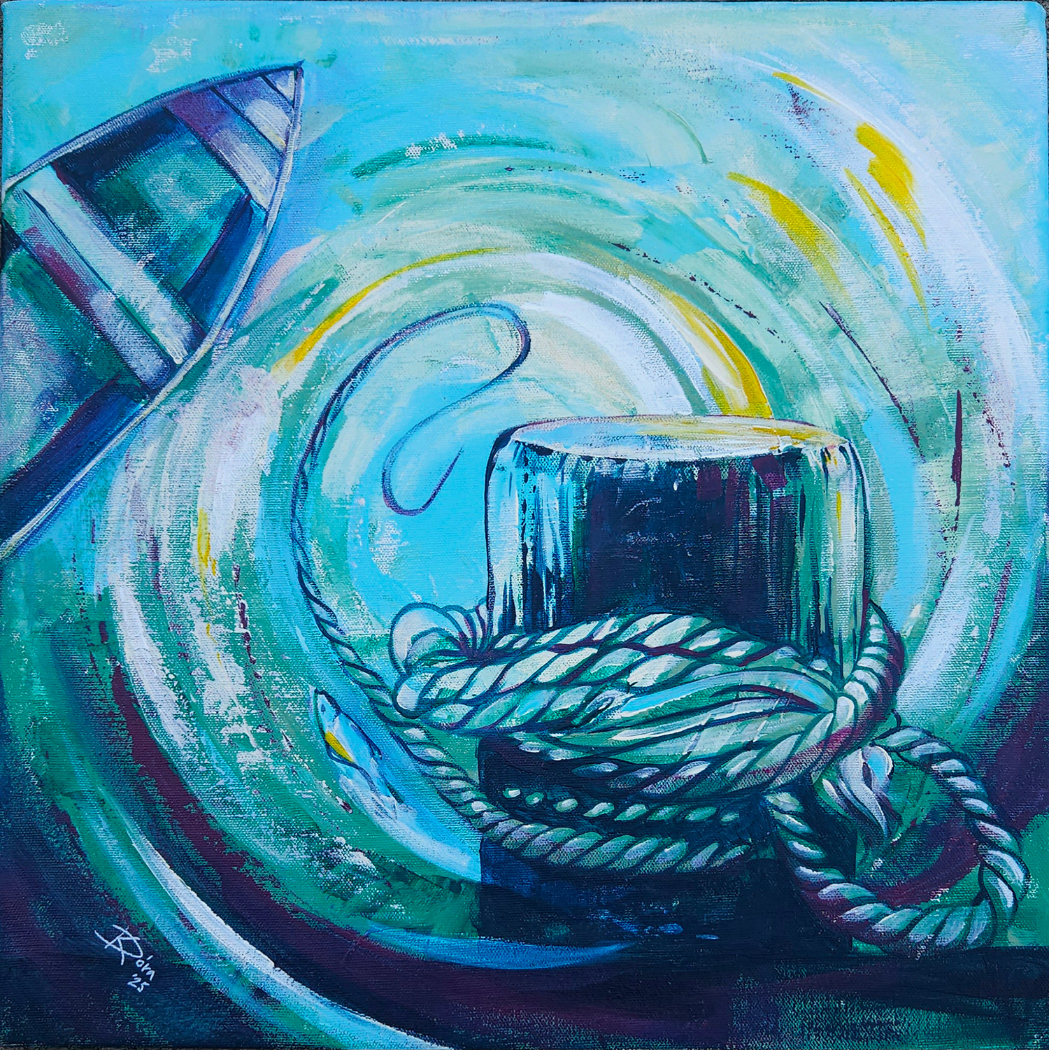 Szabadon / Freely - 40x40 cm, acrylic, canvas