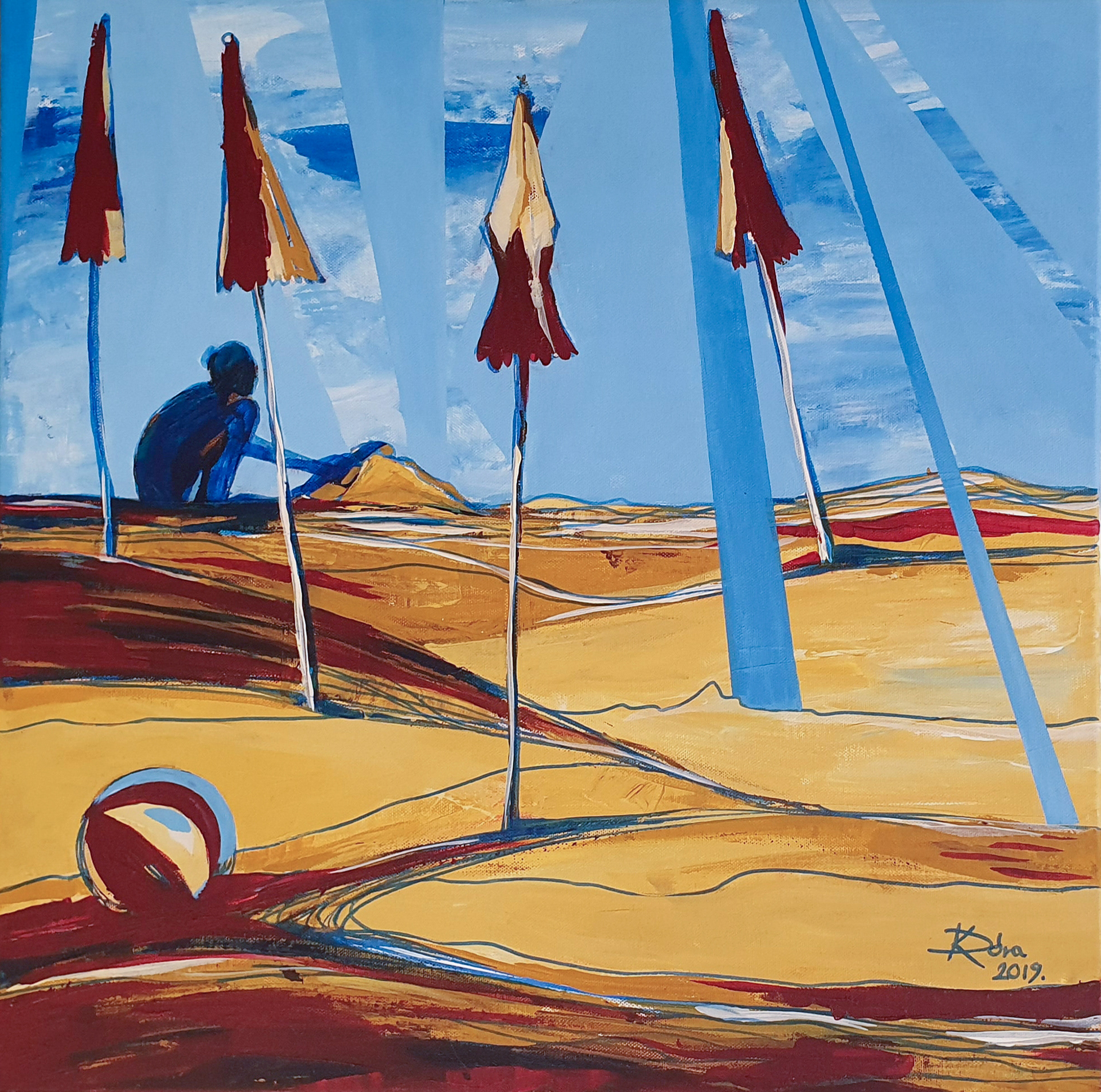 Nyár volt - 58x58cm, acrylic, canvas