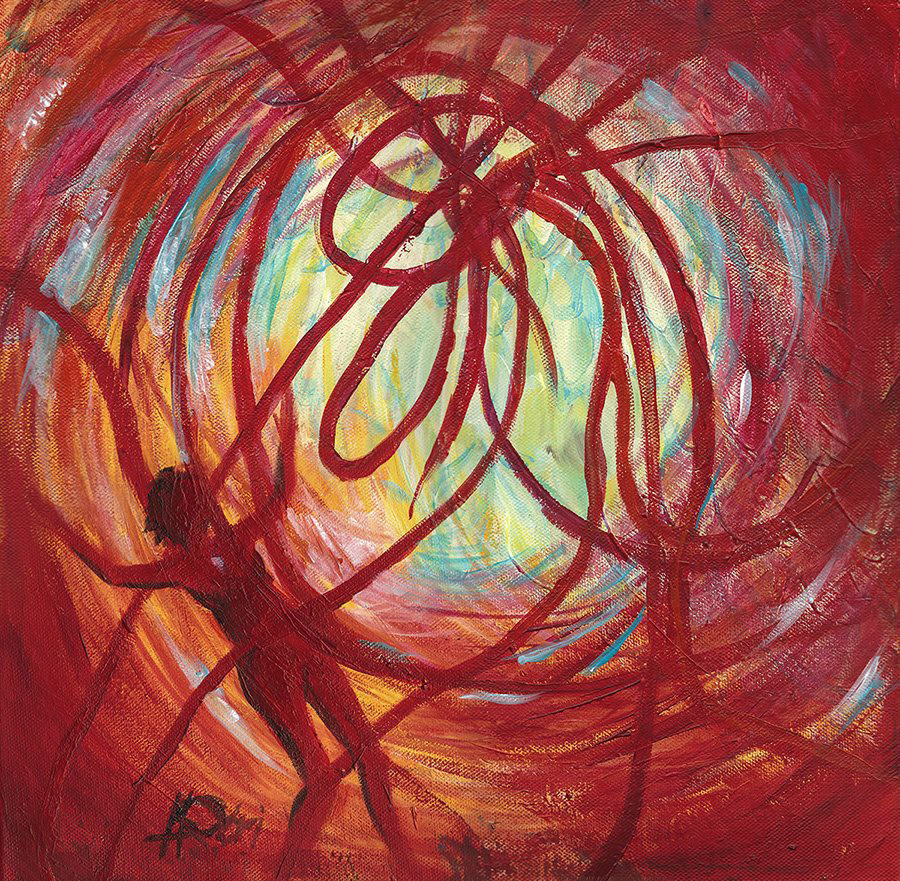 Wahe guru - 40x40 cm, acrylic, canvas