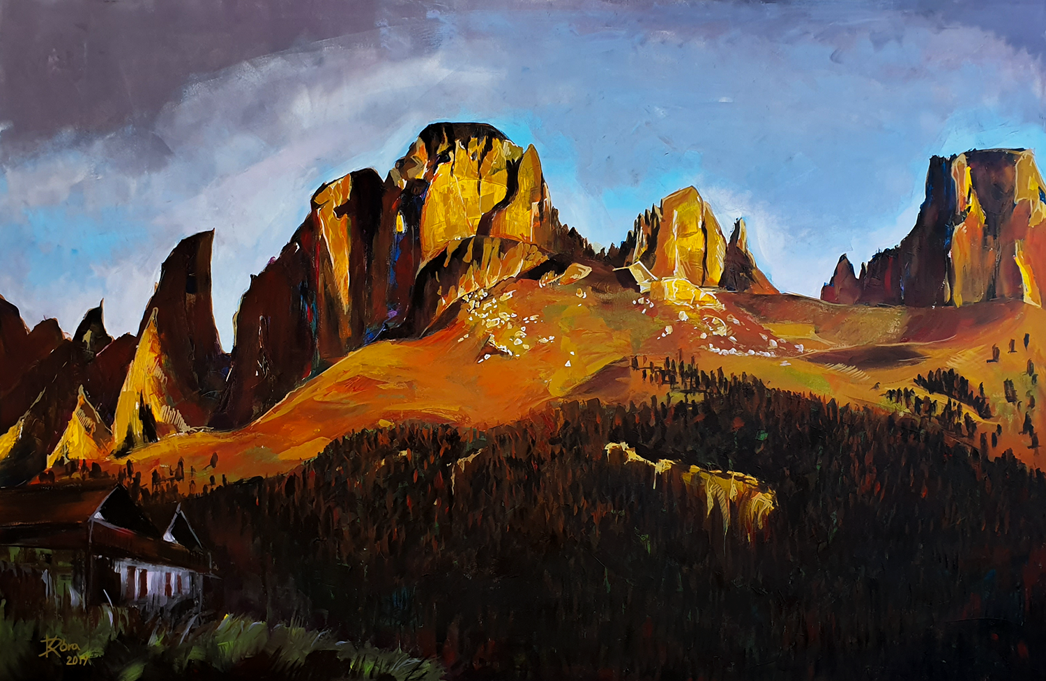 Dolomitok - 100x150cm, acrylic, canvas