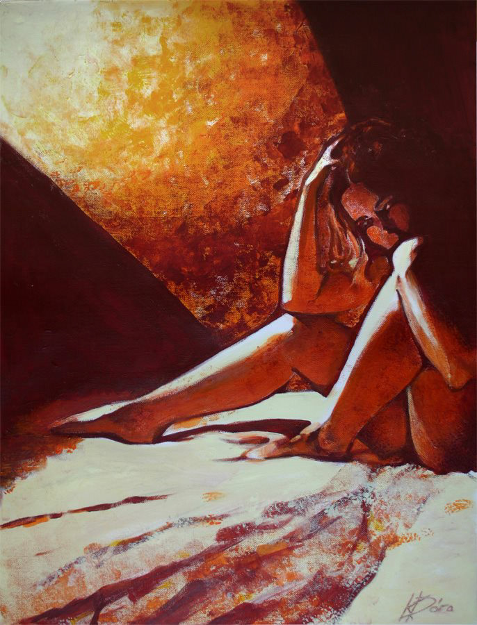 Várakozás - 60x45 cm, canvas, acrylic