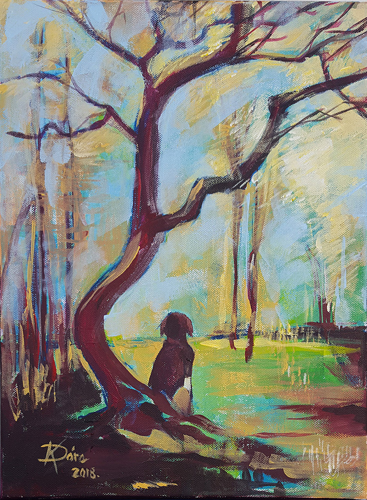 Tekergő / Wanderer - 40x30 cm, canvas, acrylic