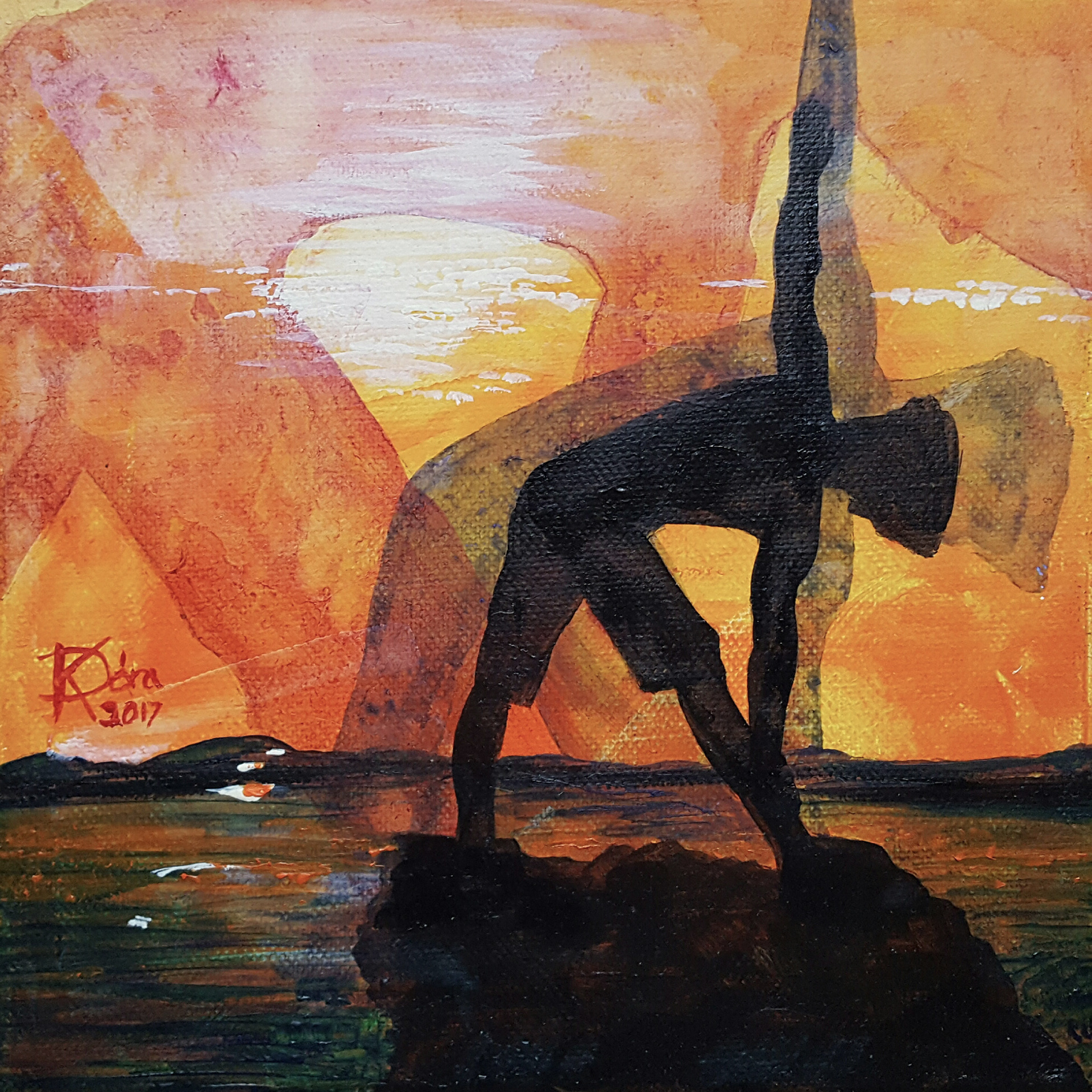 Változás - 20x20cm, acrylic, canvas