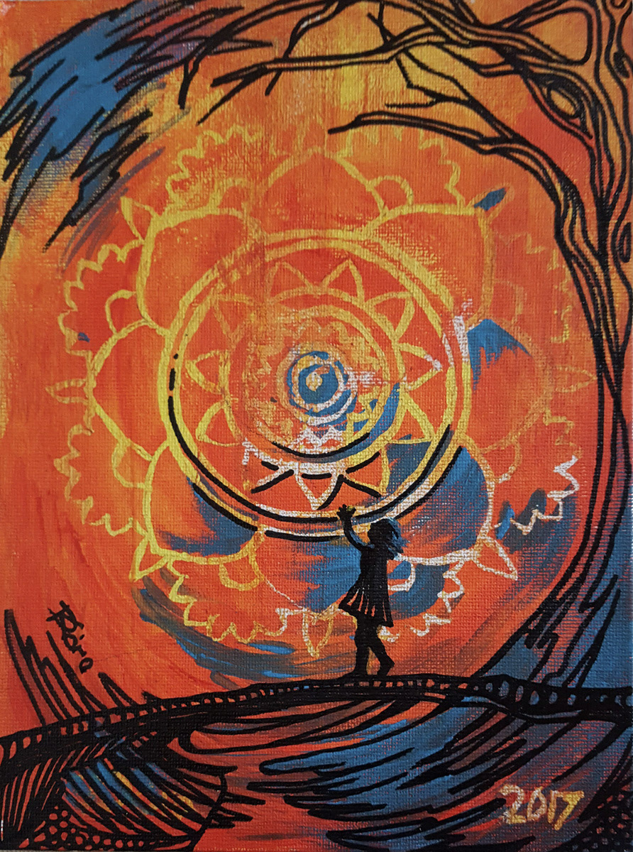 Az vagy akiről gyermekként álmodtál? - 24x18 cm, acrylic, canvas