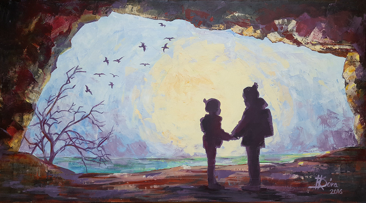 „Napsugarak” - 50x90 cm, acrylic, canvas