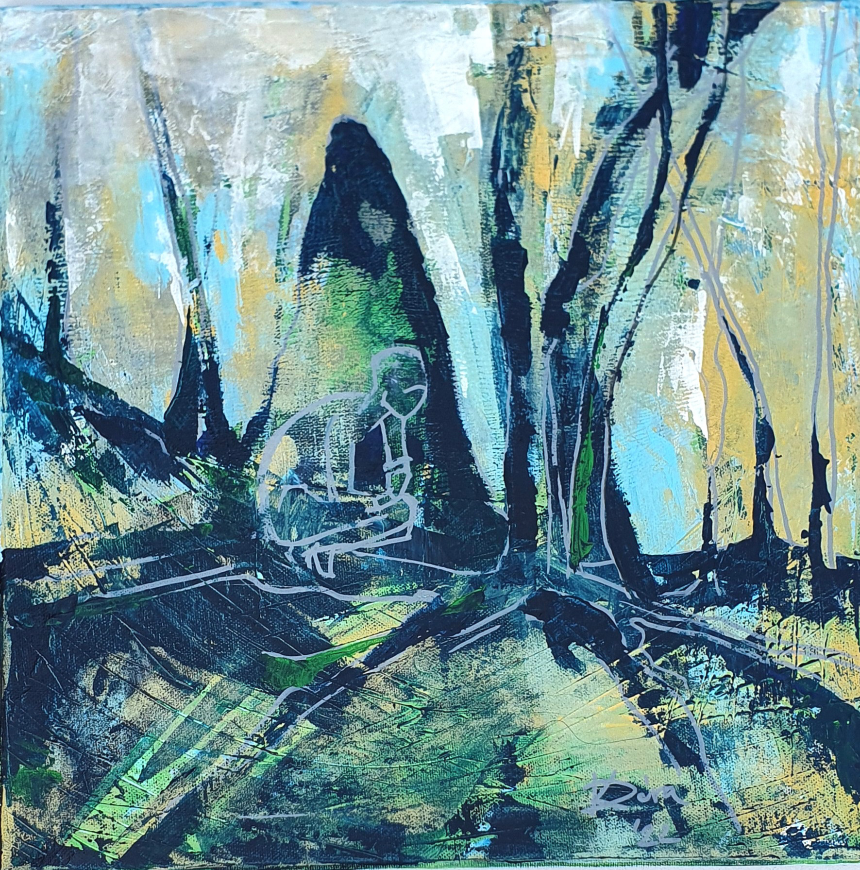 Dobogókő... - 40x40cm, acrylic, canvas