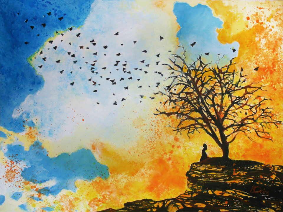 Elszállnak az évek - 58x75cm acrylic, canvas