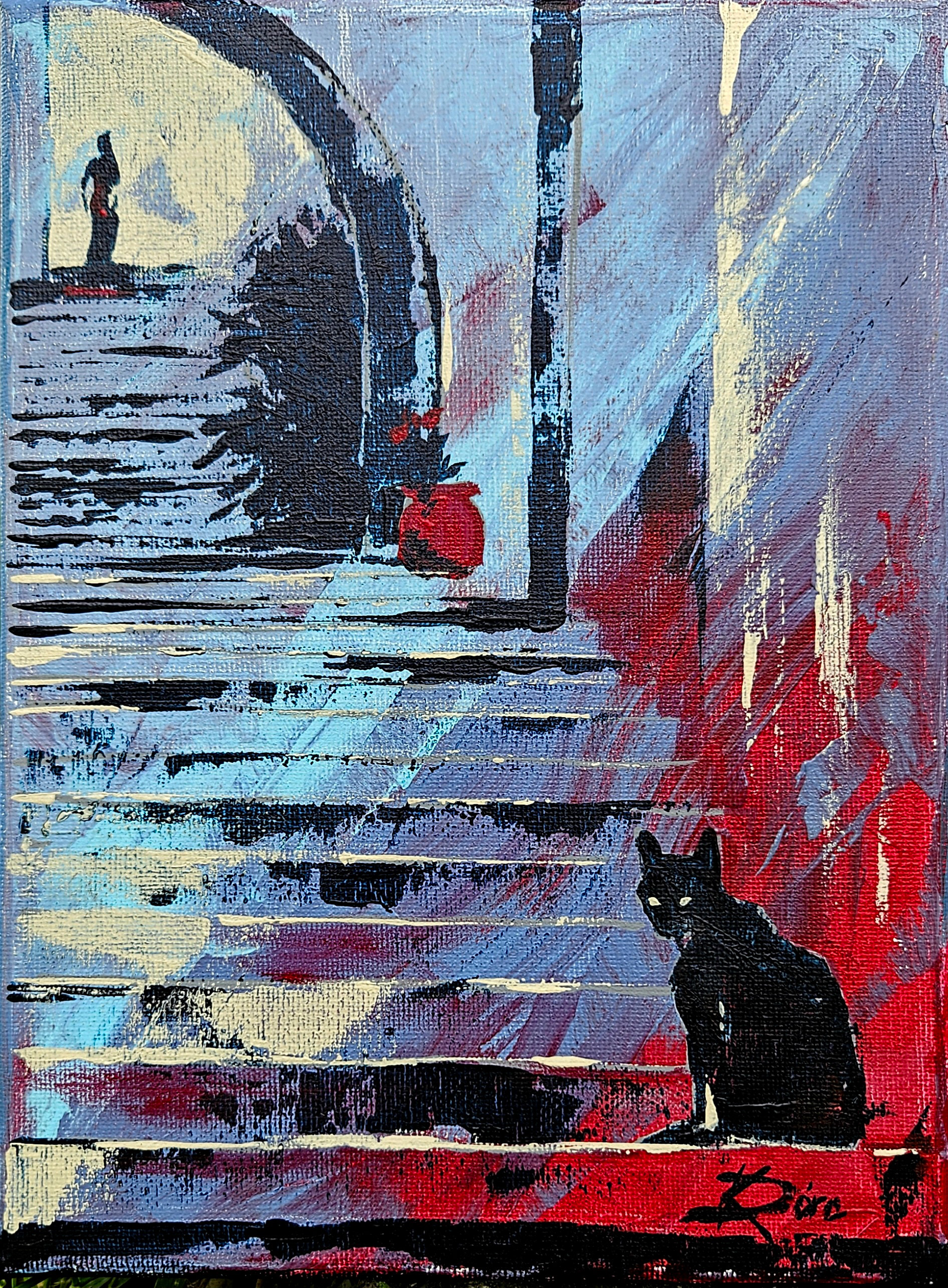 Macskaszem - 30x20cm, acrylic, canvas