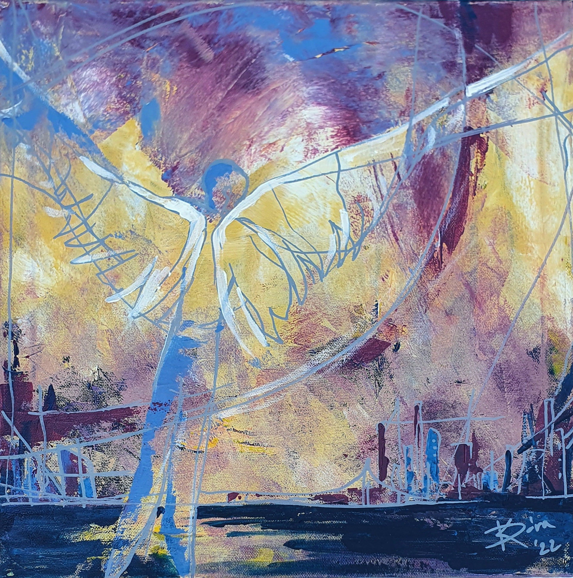 Szállj fel magasra! - 40x40cm, acrylic, canvas