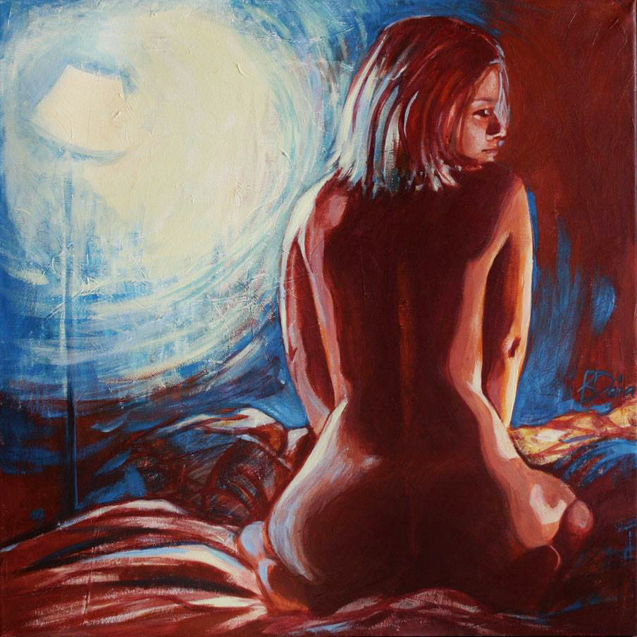 Esti fényjáték - 58x58 cm, canvas, acrylic