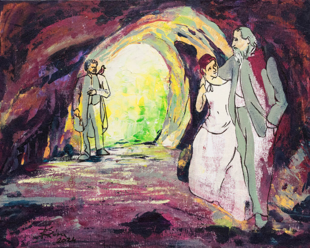 Találka a Büdös-pest barlangban - 40x50cm, acrylic, canvas