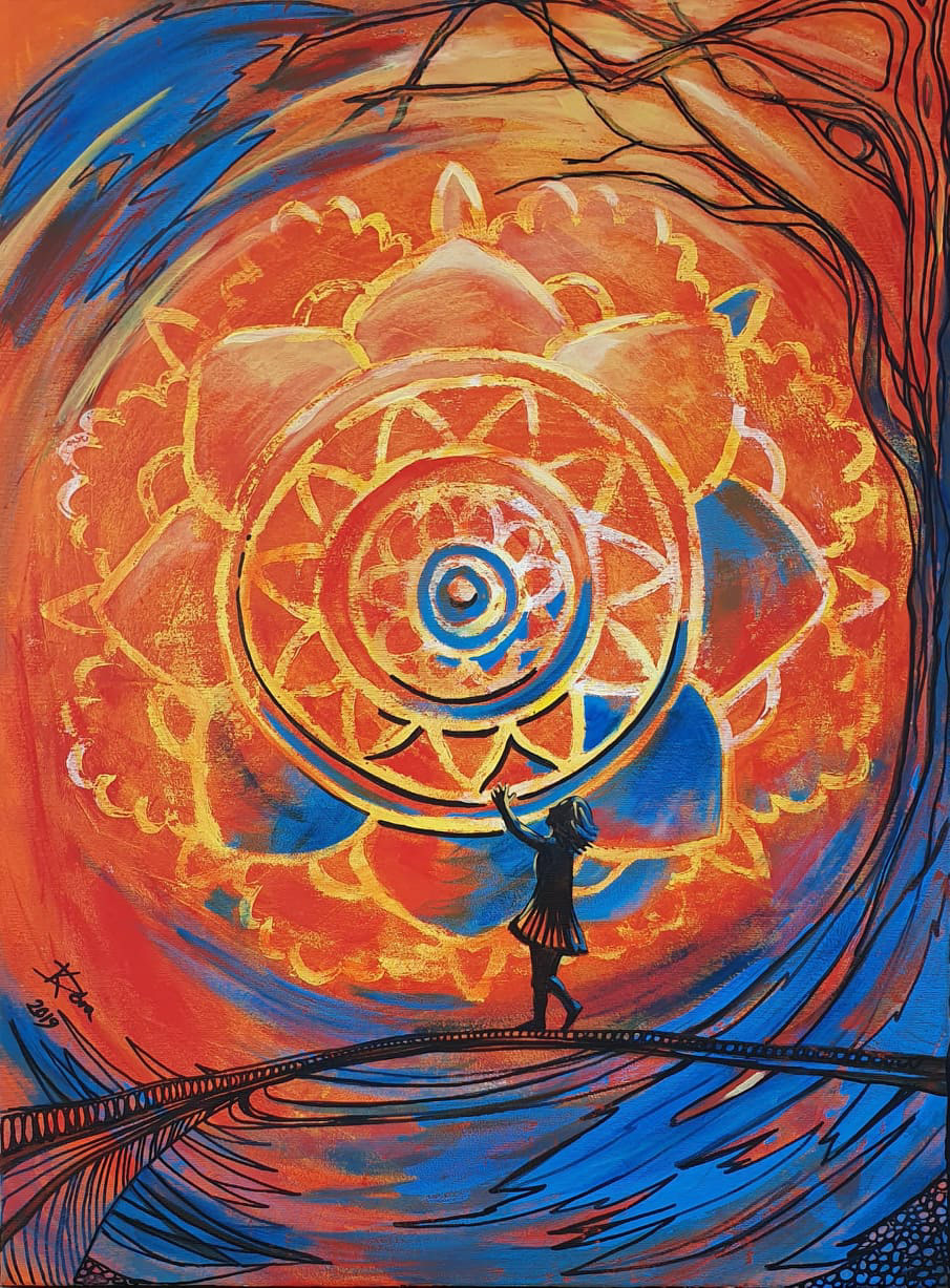 Az vagy akiről gyermekként álmodtál? - 70x50cm, acrylic, canvas