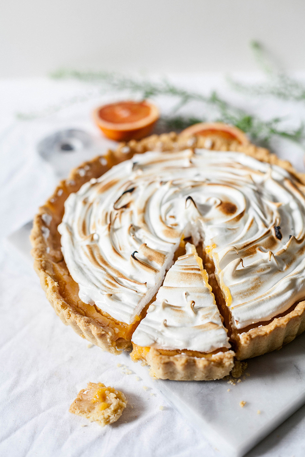 Image of a pie with a cut slice.