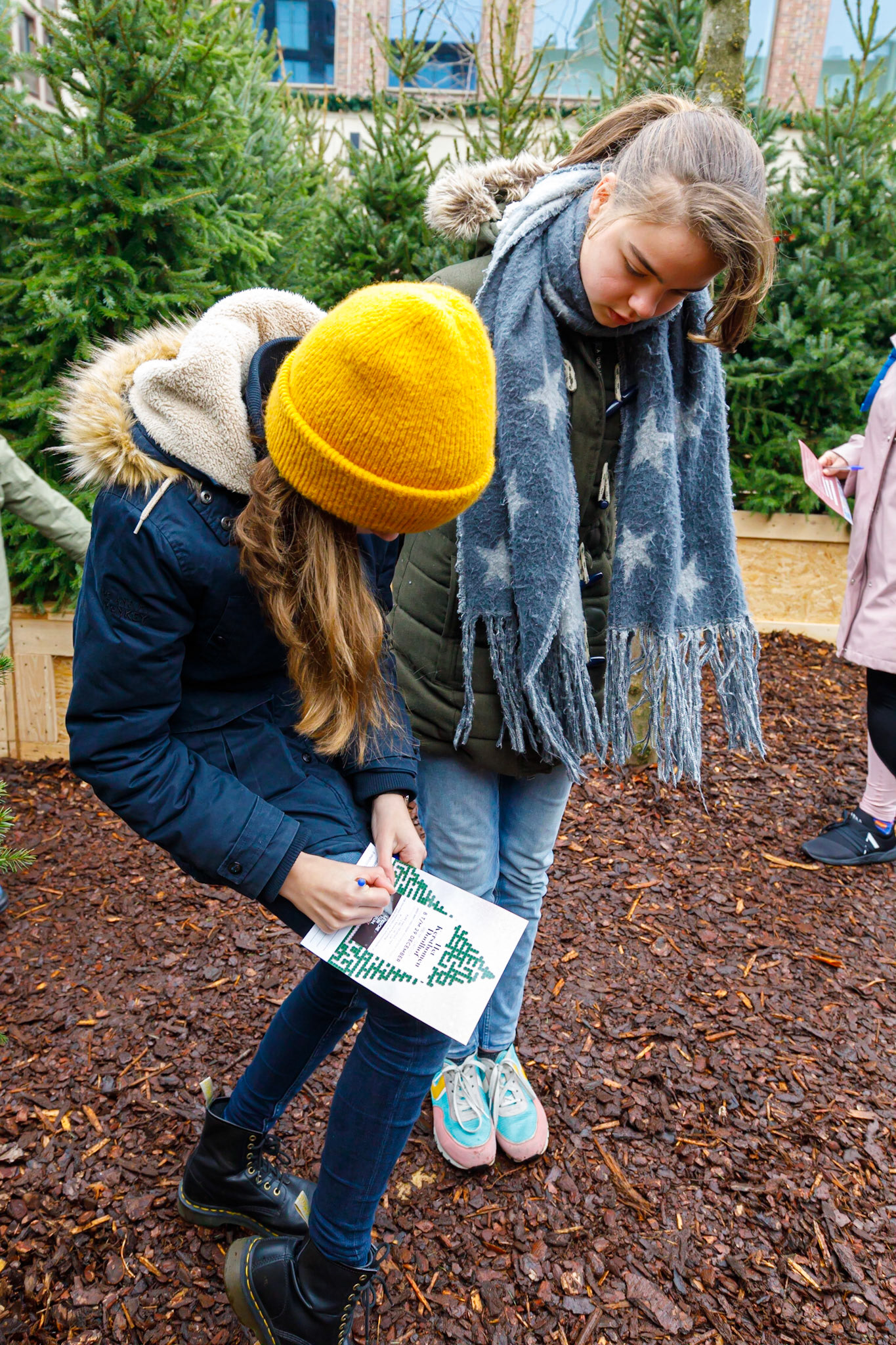Het Kerstbomen Doolhof in Leidsche Rijn Centrum te Utrecht.
