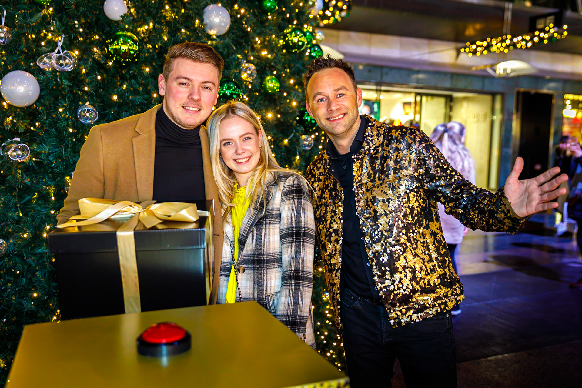 The Christmas Button in de Koopgoot Rotterdam.