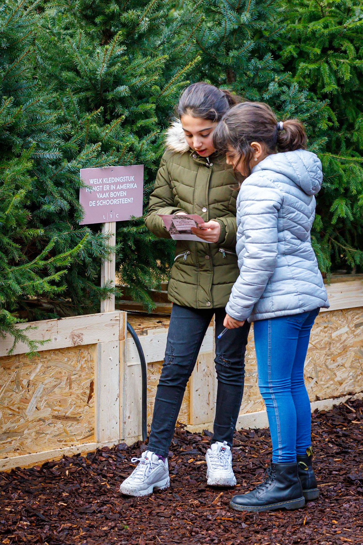 Het Kerstbomen Doolhof in Leidsche Rijn Centrum te Utrecht.