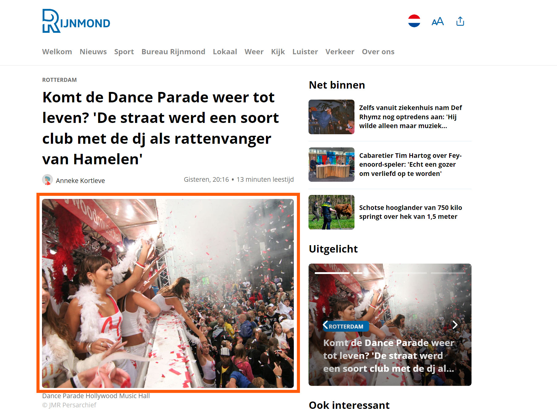 2024-03-25_Rijnmond.nl_Dance Parade Rotterdam