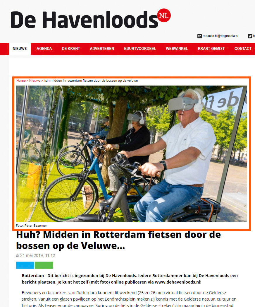 Spring op de fiets in de Gelderse streken te Den Haag.