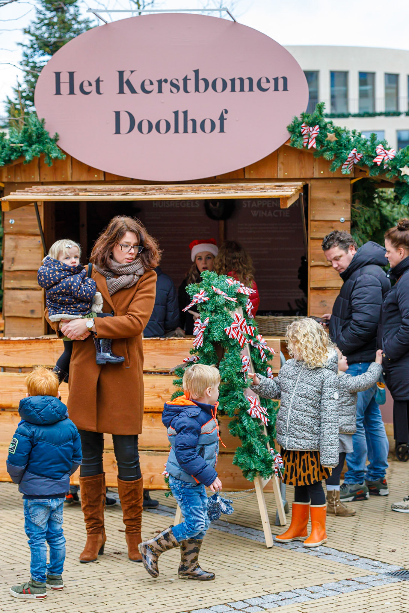 Het Kerstbomen Doolhof in Leidsche Rijn Centrum te Utrecht.