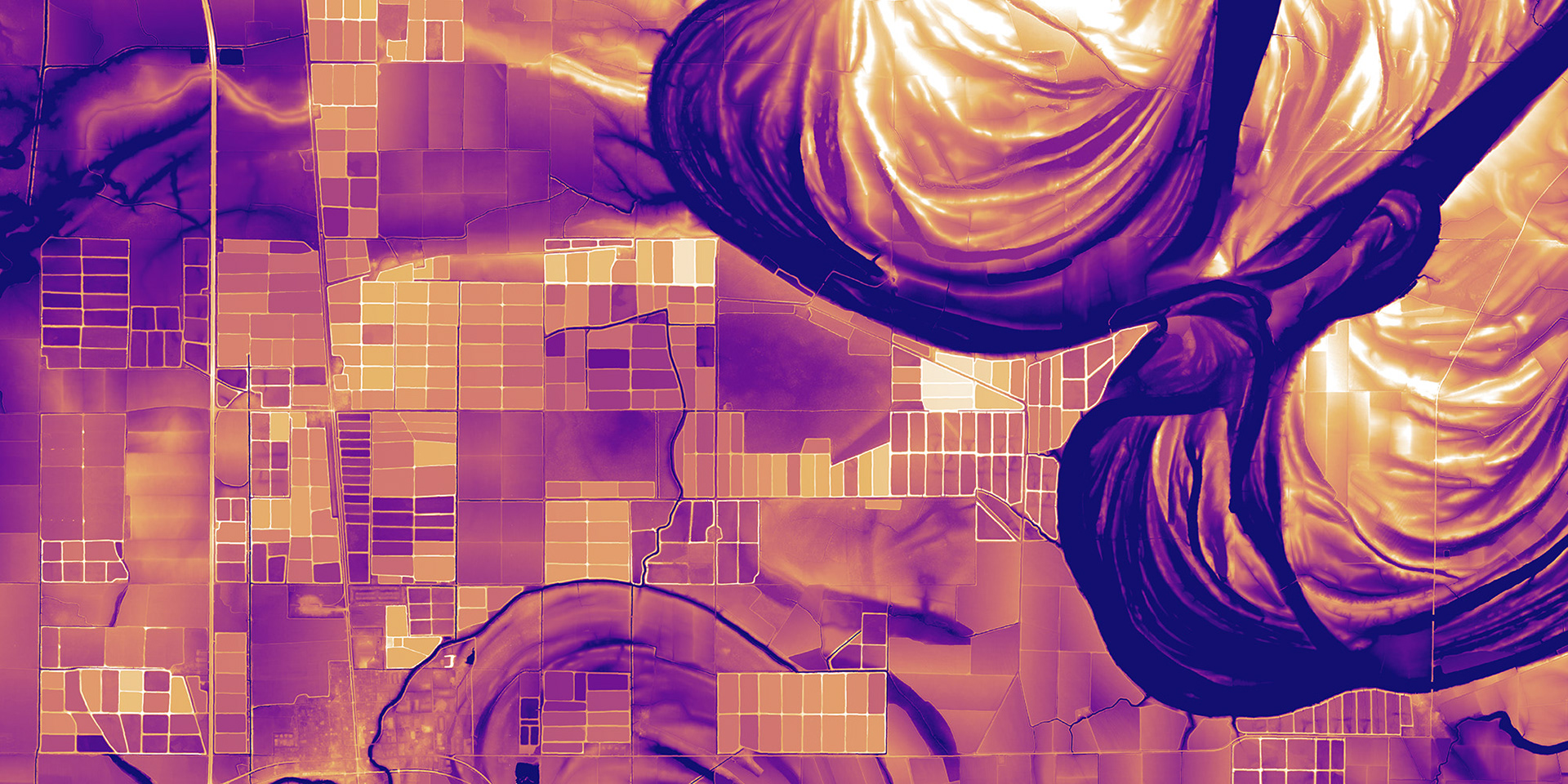 007 Mississippi Delta Fields and Meanders 6000  x 3000 pixels