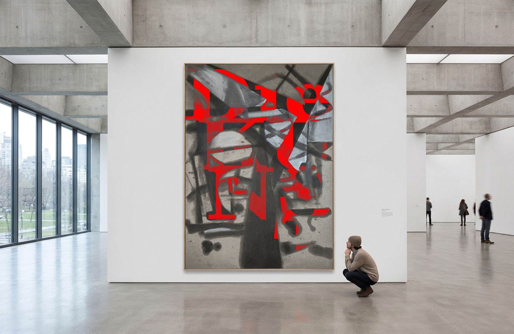 C. G. Díaz — Originalkomposition (Ausstellungsansicht)