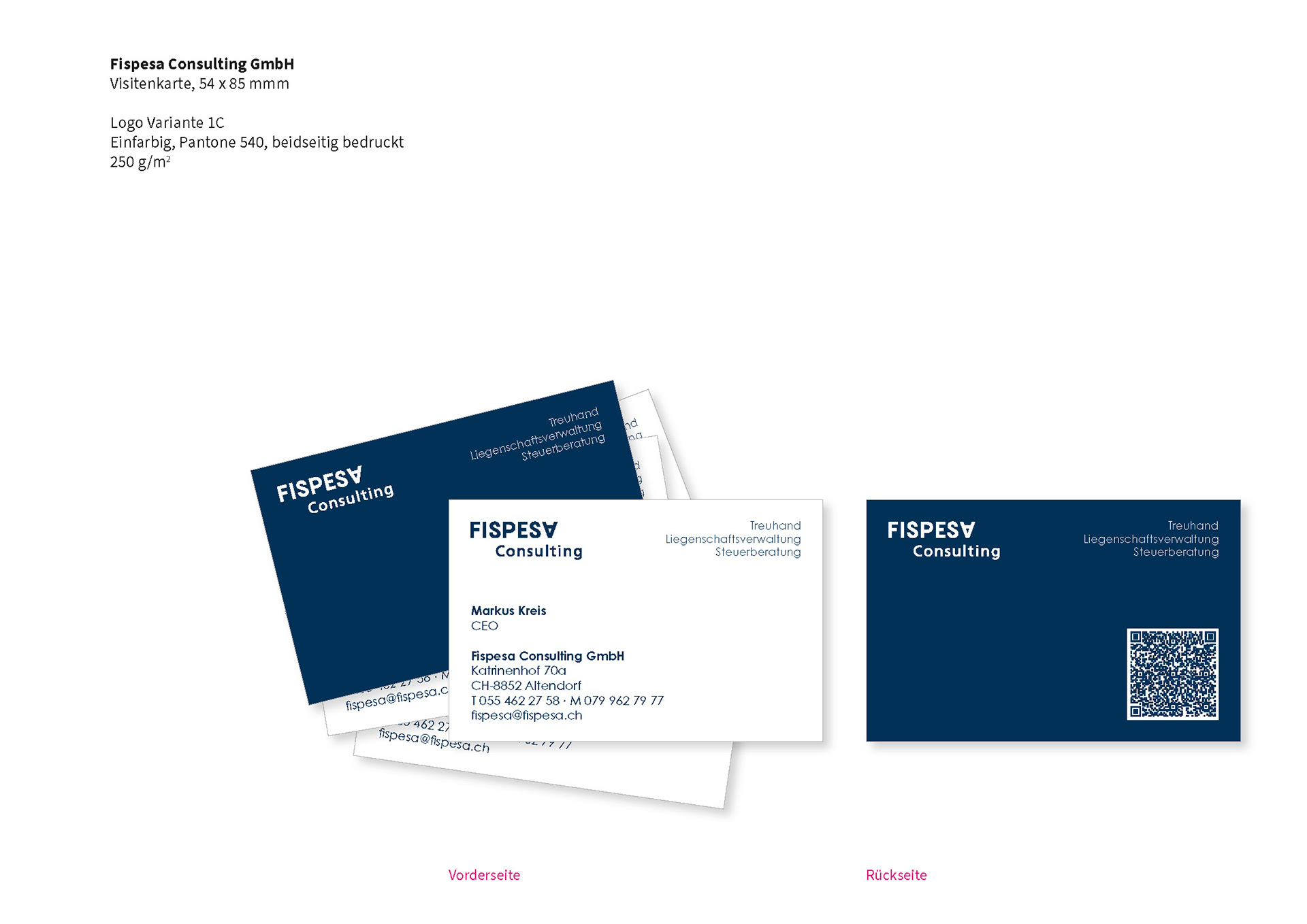 Business card design sample