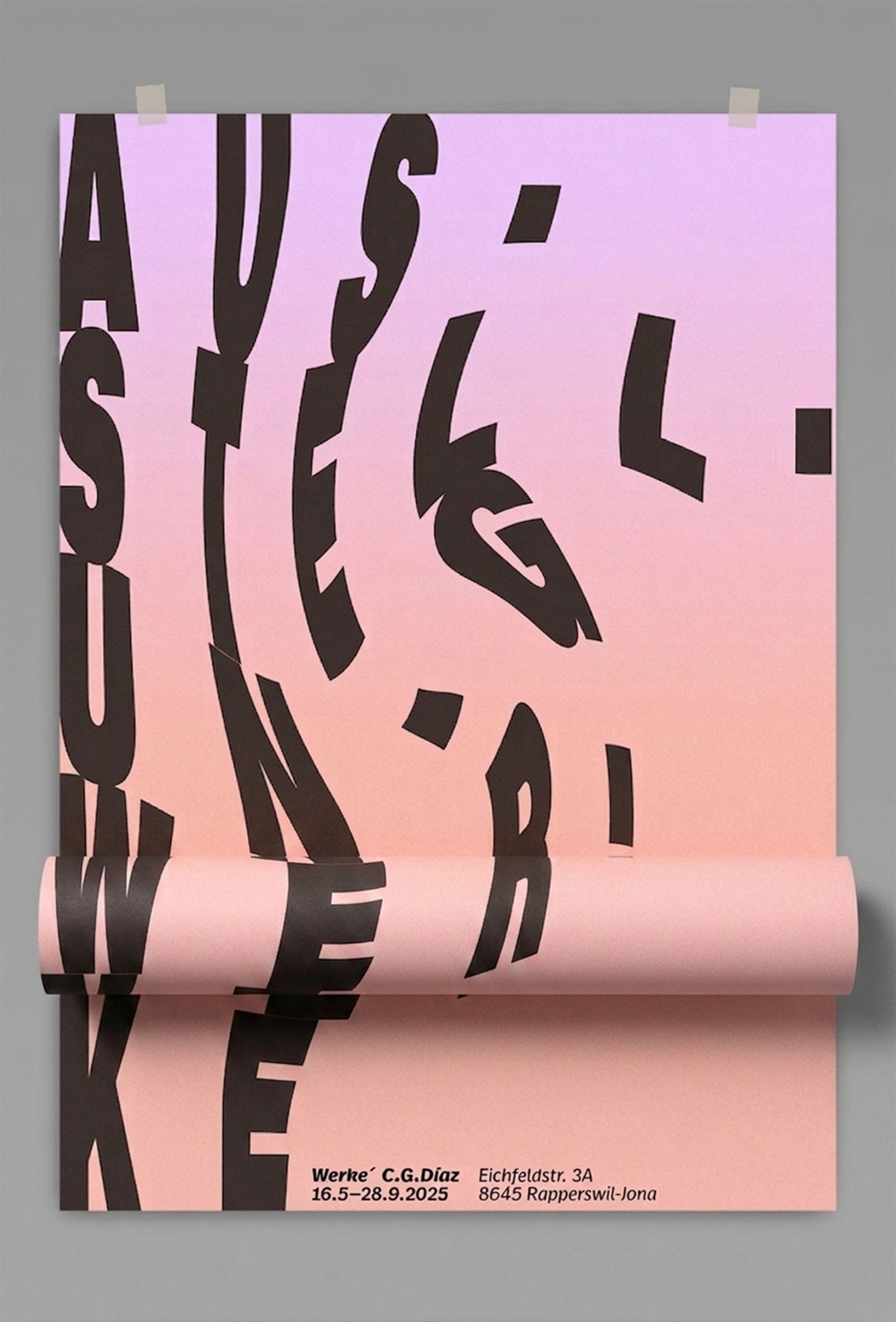Minimalistisches Poster Design und typografisches Layout für Kunstinstitutionen. Konzeptionelle Plakatgestaltung von AGS | Art Graphic—Studio.