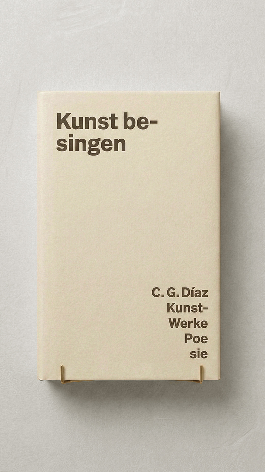 Offenes Kunstbuch: Gegenüberstellung von Kunstwerk und dem Gedicht "DER BLAUE STEIN-(DAS)-CHEN". Layout und Satz von AGS | Art Graphic—Studio.