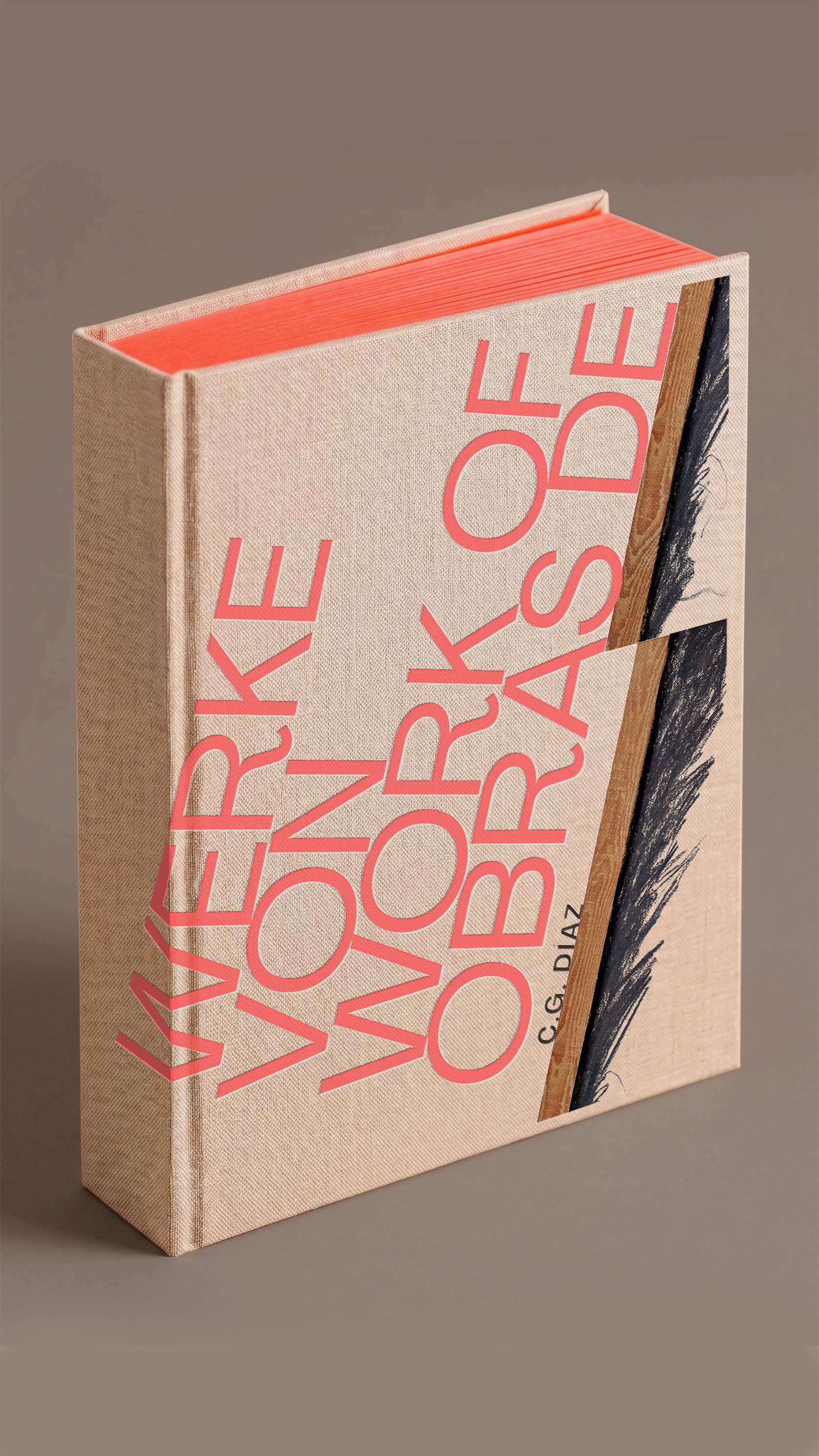 Cover-Design für das Kunstbuch "Werke von" C.G. Díaz. Hochwertige Publikation und Editorial Design von AGS | Art Graphic—Studio.
