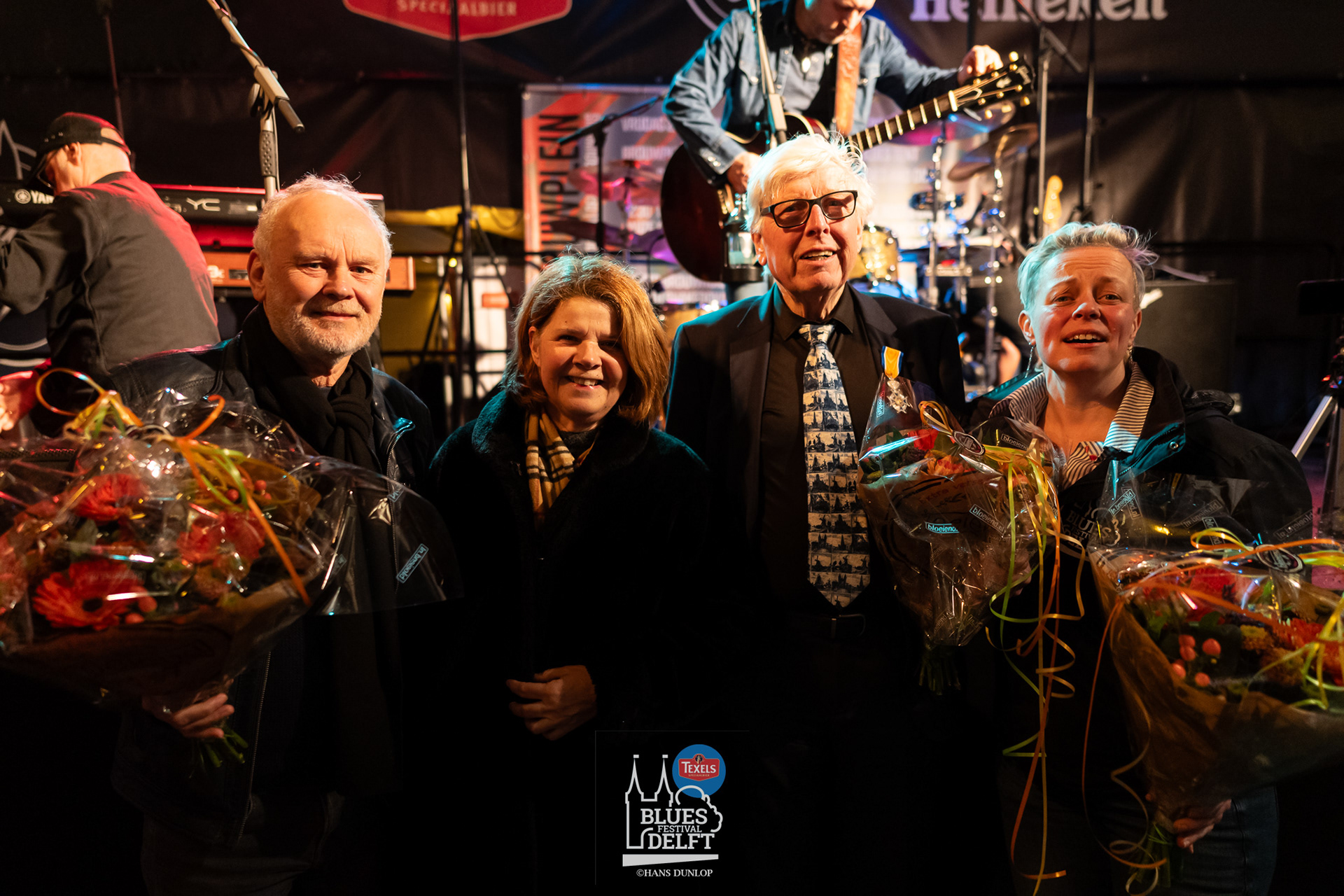 Opening van het Texels Blues Festival  in de tent bij De Oude Jan