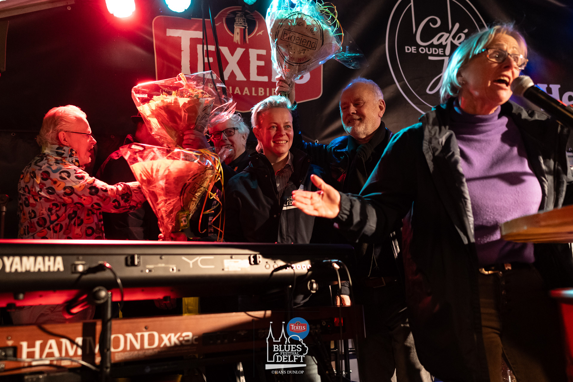 Opening van het Texels Blues Festival  in de tent bij De Oude Jan