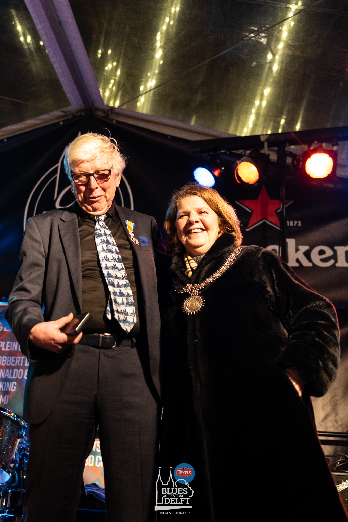 Opening van het Texels Blues Festival  in de tent bij De Oude Jan