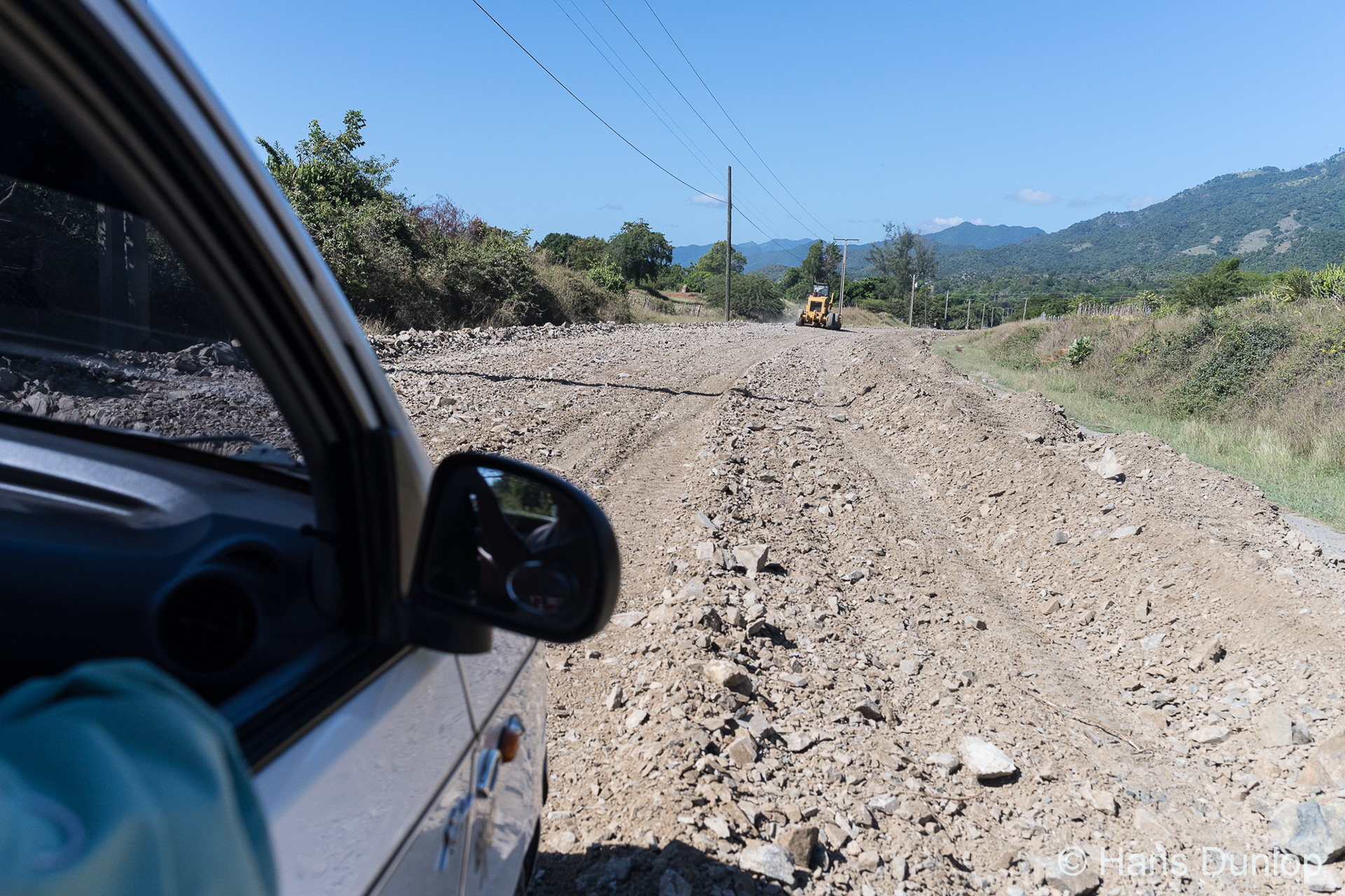 Quite difficult for a small car when the road is under maintenance