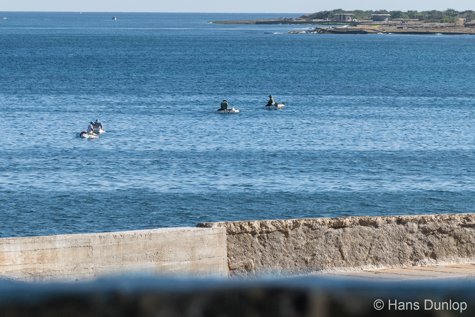 Fishermen in small boats