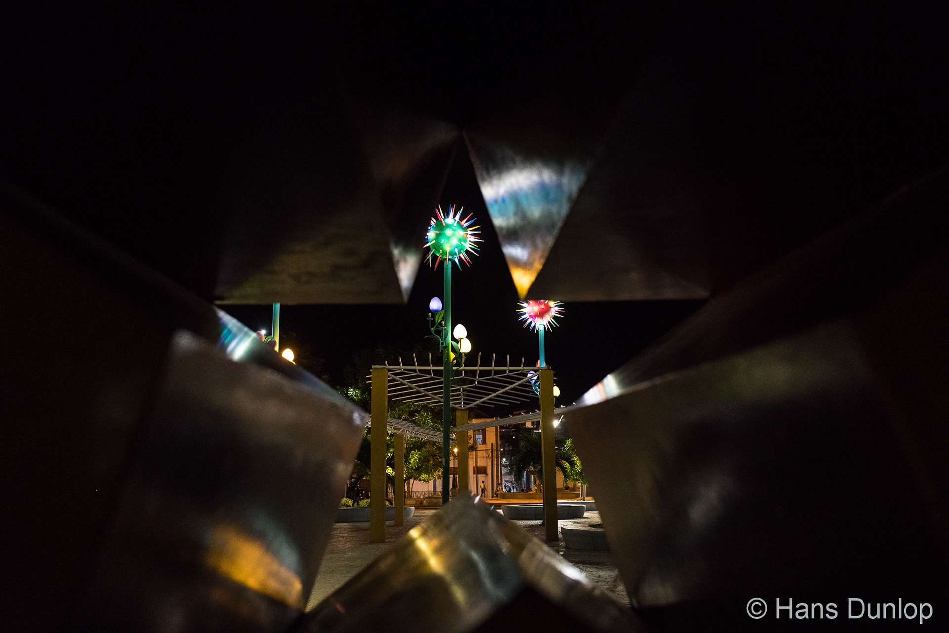 View through the star