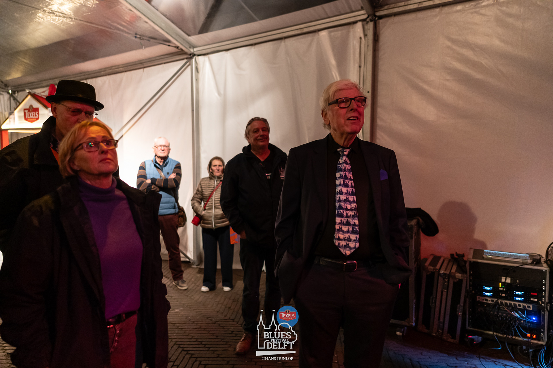 Opening van het Texels Blues Festival  in de tent bij De Oude Jan